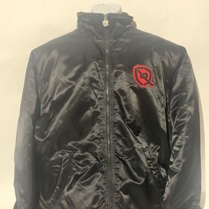 Rocawear Men’s Size XL Black And Red Bomber Letterman Jacket.